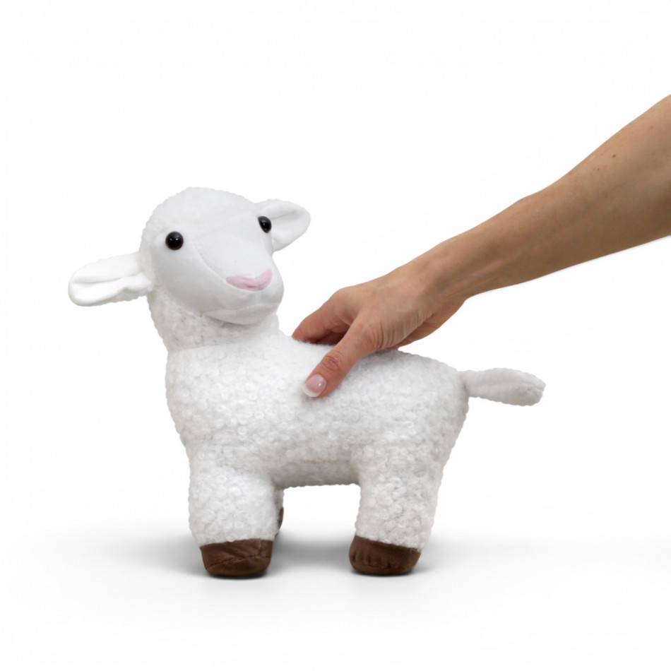 Lily the Lamp Door Stop, a decorative floor accent made to keep a door securely positioned
