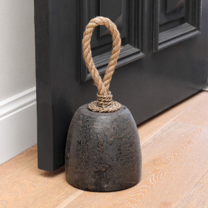 Oregon Bell Door Stop - Extra Heavy, a decorative floor accent made to keep a door securely positioned