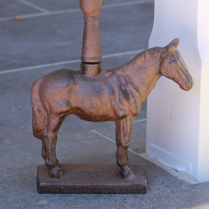 Tall Horse Door Stop - Vintage Cast Iron, a functional accent designed to hold a door in place