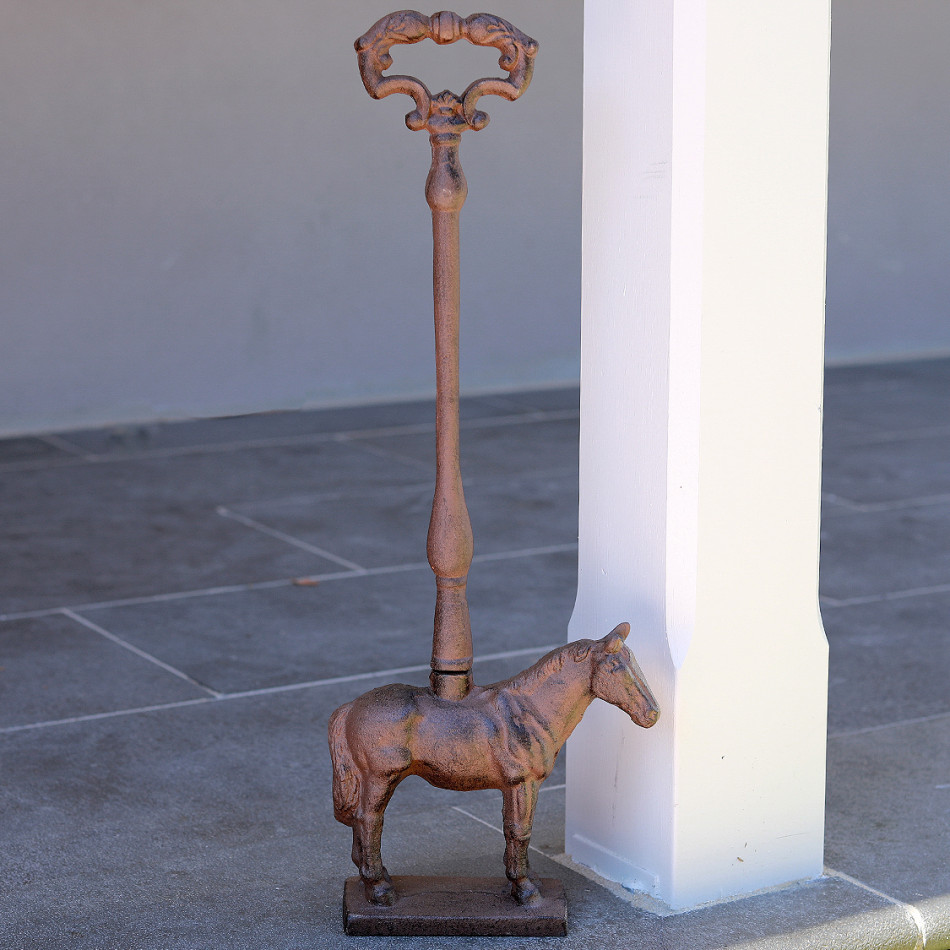 Tall Horse Door Stop - Vintage Cast Iron