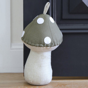 Khaki Green Toadstool Door Stop, indoor accent seating