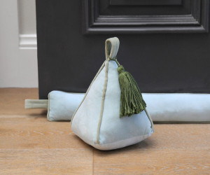 Mariana Sky Blue Velvet Door Stop