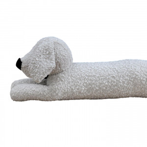 Monty Ivory Boucle Draftstopper, a fabric draft blocker for the base of a door