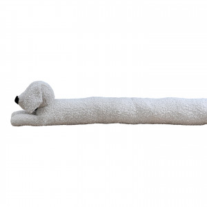 Monty Ivory Boucle Draftstopper, made to sit along the base of a door and reduce unwanted draughts