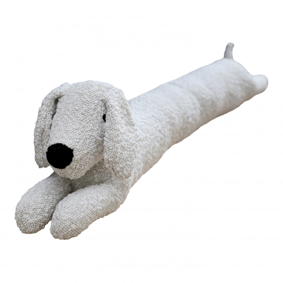Monty Ivory Boucle Draftstopper, decorative door accessory