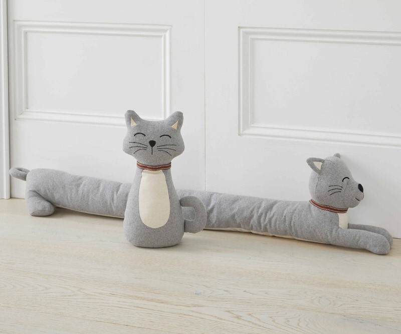 Oscar the Cat Door Stop Doormats large and small for a beautiful