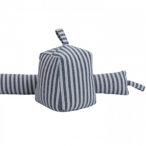 Narrabeen Blue Stripe Draftstopper, made to sit along the base of a door and reduce unwanted draughts