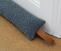 Steel Blue Boucle Draft Stopper - 90cm