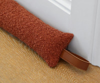 Autumn Red Boucle Draft Stopper - 90cm