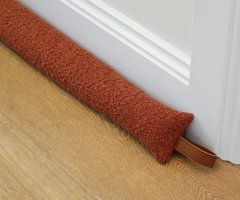 Autumn Red Boucle Draft Stopper - 90cm