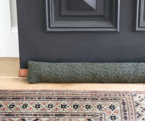 Boyle Olive Green Boucle Draftstopper