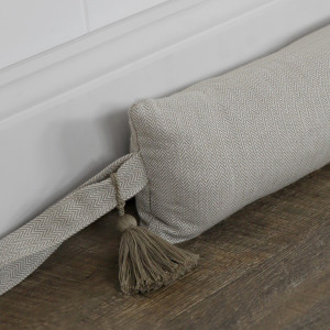 90cm Stamford Oatmeal Draftstopper - Thick, decorative door accessory