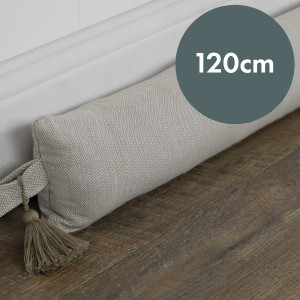 120cm Stamford Oatmeal Draftstopper - Thick, decorative door accessory