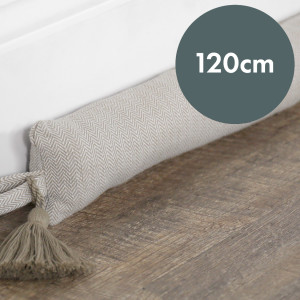 120cm Stamford Oatmeal Draftstopper - Slim, decorative door accessory