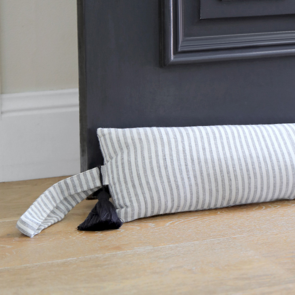 90cm Manor Stripe Draftstopper - Thick, decorative door accessory