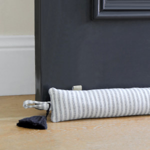 90cm Manor Stripe Draftstopper - Slim, decorative door accessory