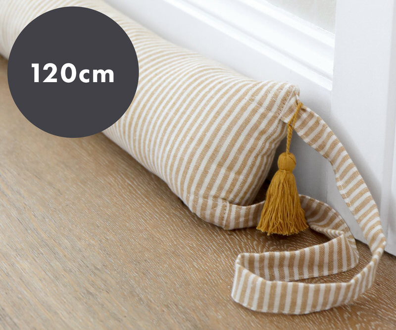 120cm Mustard Abby Stripe Long Draftstopper - Thick