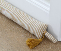 120cm Mustard Abby Stripe Long Draftstopper -  Slim