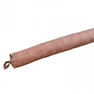 Farnham Tan Suede Door Snake / Draftstopper, made to sit along the base of a door and reduce unwanted draughts