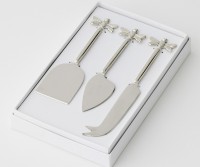 Set 3 Silver Dragonfly Cheese Knives