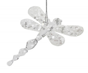 Glass Dragonfly Christmas Tree Ornament