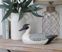 Appleyard Grey Duck Sculpture - Sitting