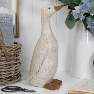 Charlie White Duck - Large, decorative home accessory