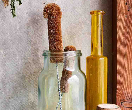 Bottle Brush Medium - Natural Coconut Fibre