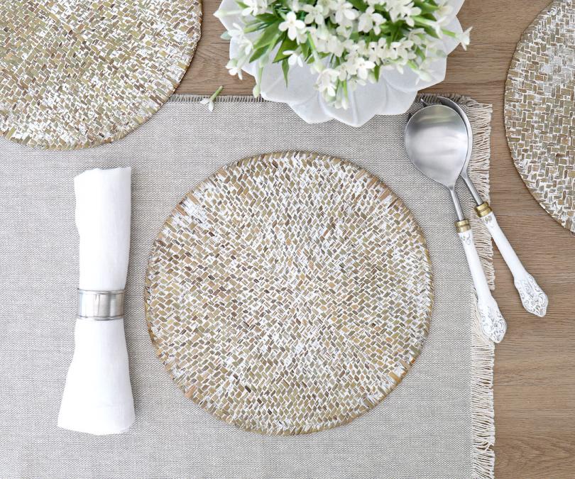Eden Round Seagrass Placemat Whitewash Home Decor Online New Arrivals