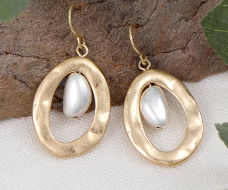 Alaia Gold Oval Earrings