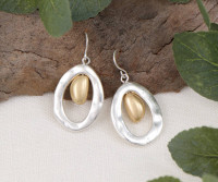 Alaia Silver Oval Earrings