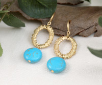 Maryam Gold & Turquoise Earrings