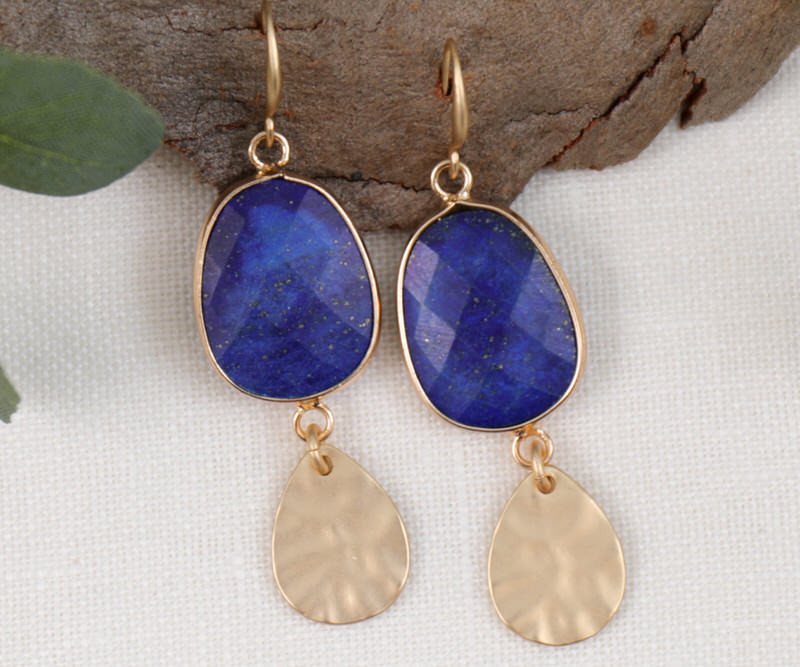 Oberon Blue Lapis Drop Earrings