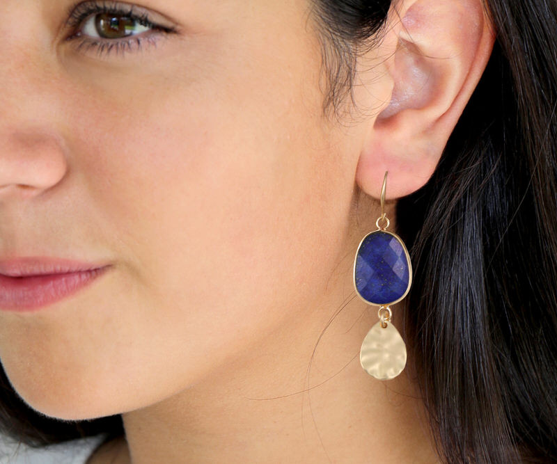 Oberon Blue Lapis Drop Earrings