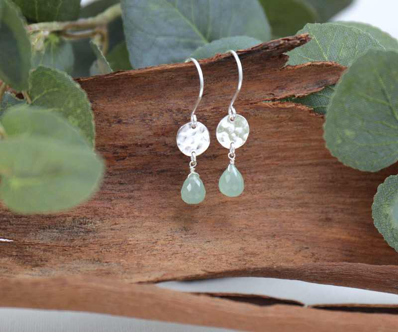 Bronte Aqua Chalcedony Silver Drop Earrings