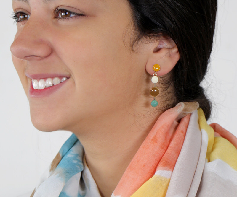 San Juan Enamel Drop Earrings Jewellery online Earrings