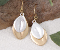 Hadiya Gold Leaf Drop Earrings