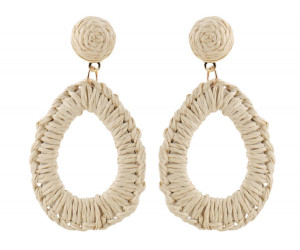 Ivory Matisse Raffia Statement Earrings, a jewellery accessory for personal styling