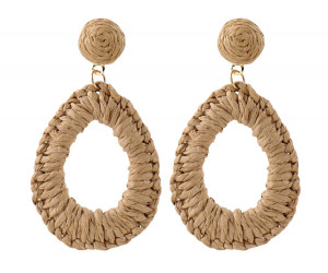 Caramel Matisse Raffia Statement Earrings, a jewellery accessory for personal styling