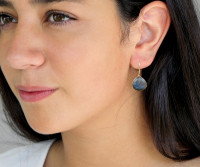 Fable Labradorite Teardrop Earrings - Gold