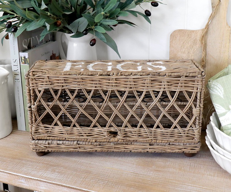 Rattan Egg Basket Farmhouse Style