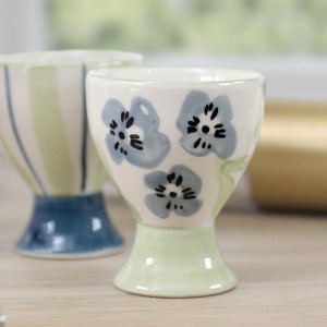 Isobel Blue Floral Egg Cup, a drinkware piece for serving and tabletop use