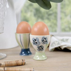 Isobel Blue Floral Egg Cup, a drinkware piece designed for serving beverages at the table