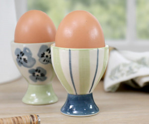 Isobel Green Stripe Egg Cup