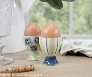 Isobel Green Stripe Egg Cup
