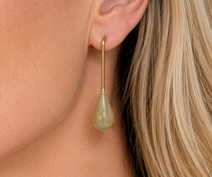 Taupe Kailani Enamel Drop Earrings, personal accessory