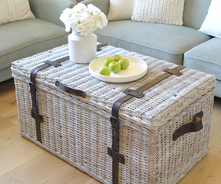 Grange Rattan Storage Trunk with Straps