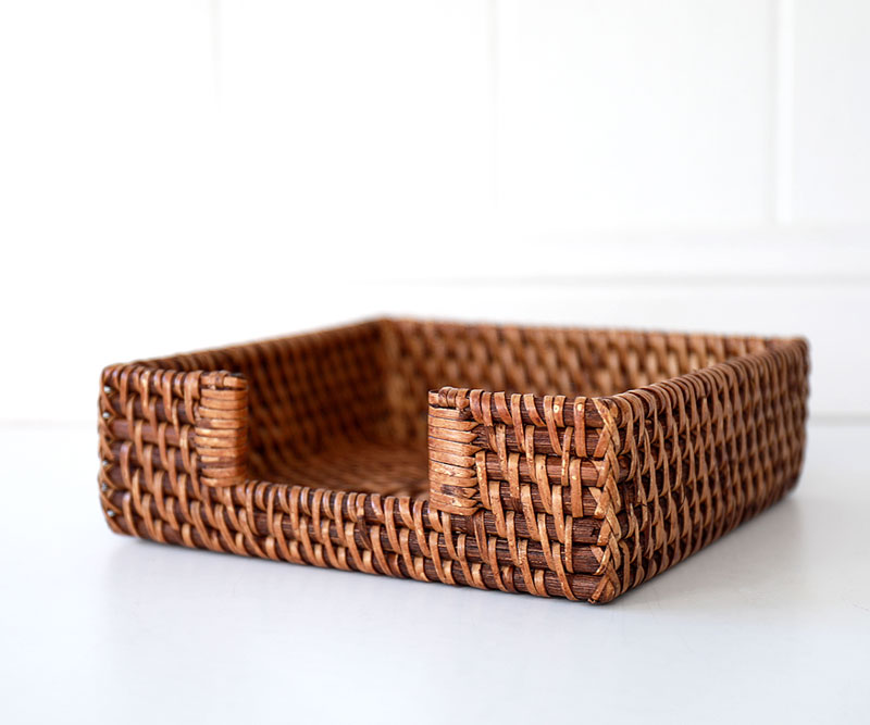 Rattan Napkin Holder Brown