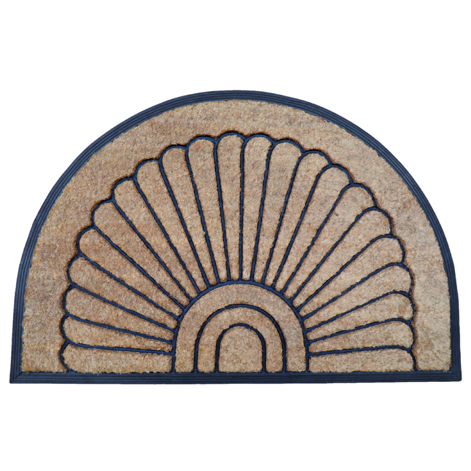 Melton Fan Coir & Rubber Half Round Doormat 90cm x 60cm