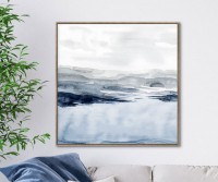 Ocean Blues I Coastal Landscape Framed Canvas Painting